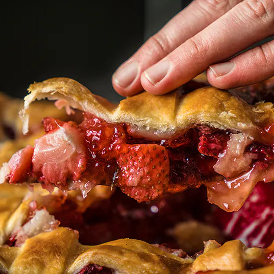 Baked Strawberry Rhubarb Pie