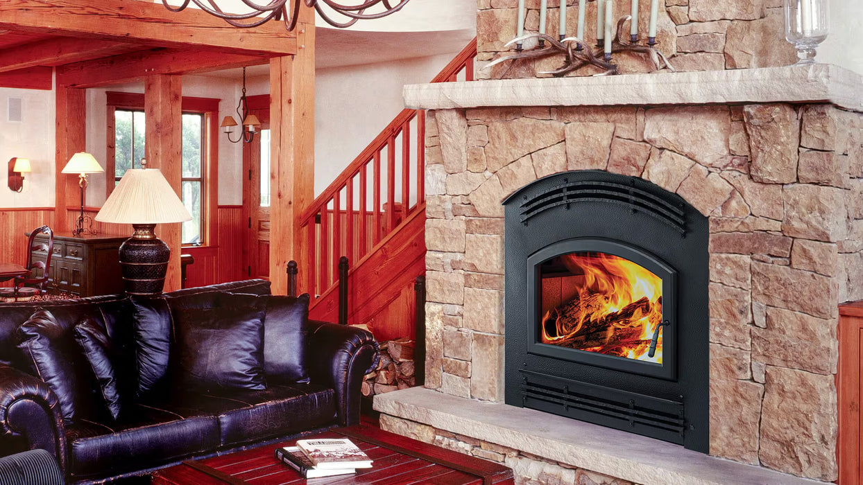 Heat And Glow Heat & Glo Pioneer III Wood-Burning Fireplace Fireplace Finished - Wood