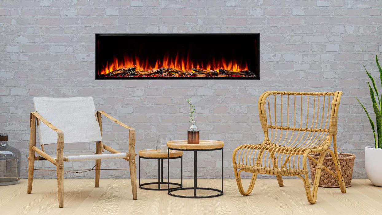 Heat And Glow Simplifire Forum 55" Outdoor Electric Fireplace SF-OD55-FD Fireplace Finished - Electric
