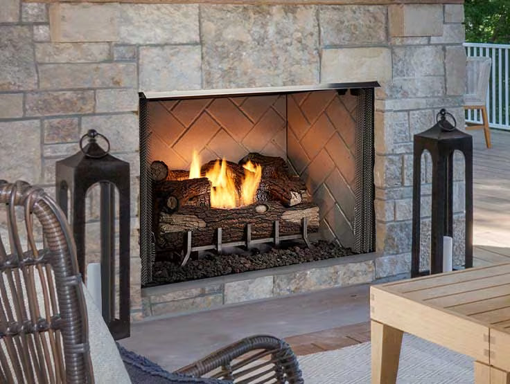 Heat And Glow Heat & Glo Vesper 42" Outdoor Gas Fireplace Fireplace Accessories