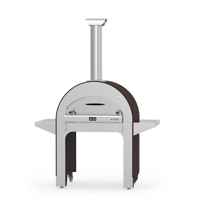 Alfa Forni Alfa 4 Pizze Wood-Fired Pizza Oven (w. Base) FX4PIZ-LRAM Barbecue Finished - Pellet
