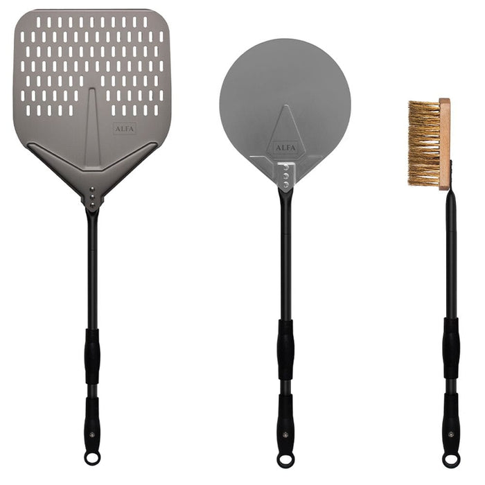 Alfa Forni Alfa 48" Large Pizza Peel Kit (Peel / Turner / Brush) - AC-3PCLGPEELSET AC-3PCLGPEELSET Barbecue Accessories 810121570807
