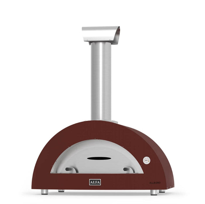 Alfa Forni Alfa Allegro Wood-Fired Pizza Oven - Antique Red (No Base) FXALLE-LROA-T Barbecue Finished - Charcoal