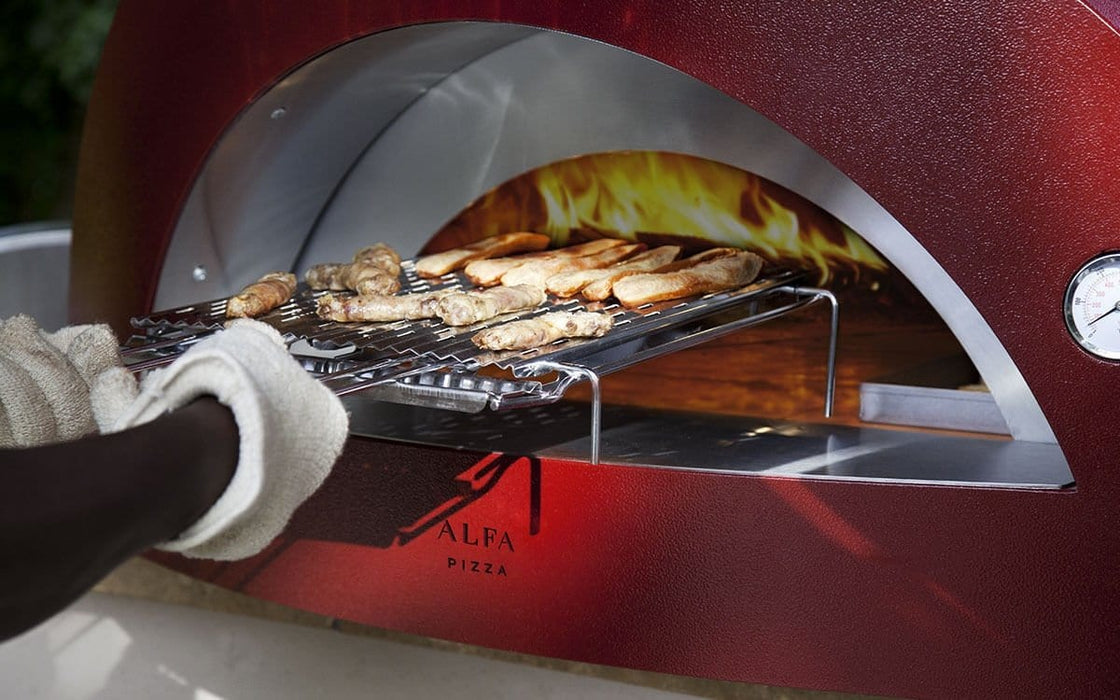 Alfa Forni Alfa Allegro Wood-Fired Pizza Oven - Antique Red (No Base) FXALLE-LROA-T Barbecue Finished - Charcoal