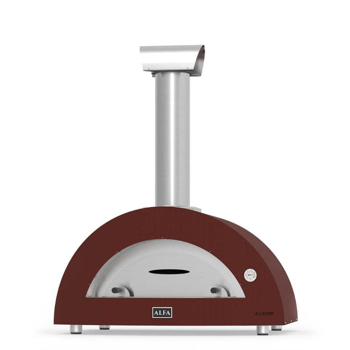 Alfa Forni Alfa Allegro Wood-Fired Pizza Oven - Antique Red (No Base) FXALLE-LROA-T Barbecue Finished - Charcoal