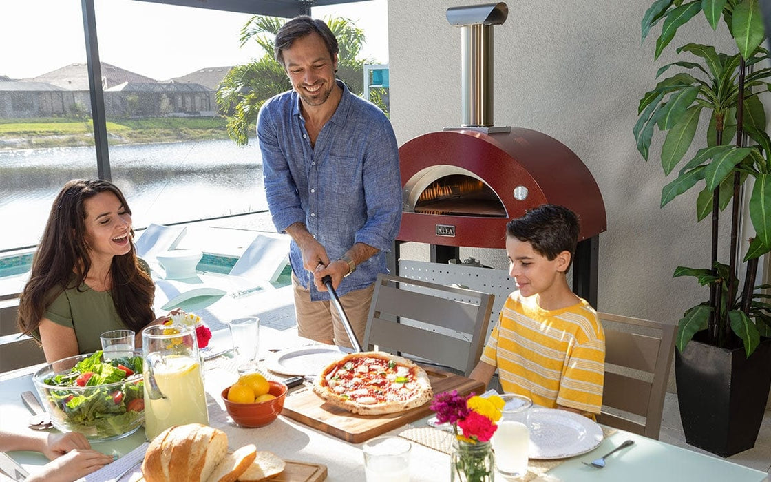 Alfa Forni Alfa Brio Gas-Fired Pizza Oven - Antique Red (No Base) FXBRIO-GROA-U Barbecue Finished - Gas