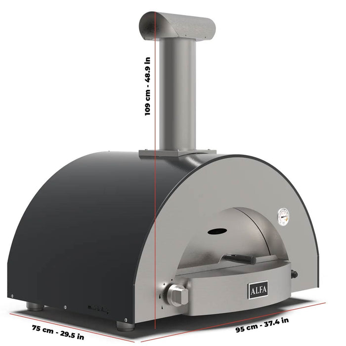 Alfa Forni Alfa Classico 2 Pizze Pizza Oven FXCL-2P-GGRA-U Barbecue Finished - Gas