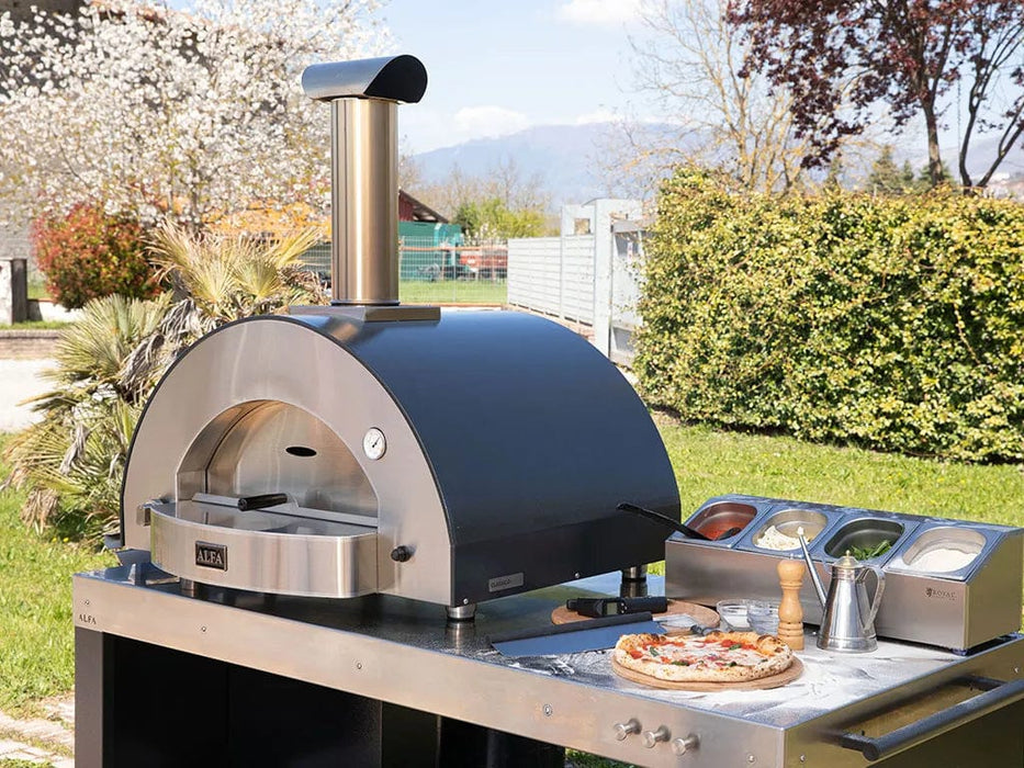Alfa Forni Alfa Classico 4 Pizze Gas Pizza Oven (Ardesia Grey) FXCL-4P-MGRA-U Barbecue Finished - Gas 812555036997