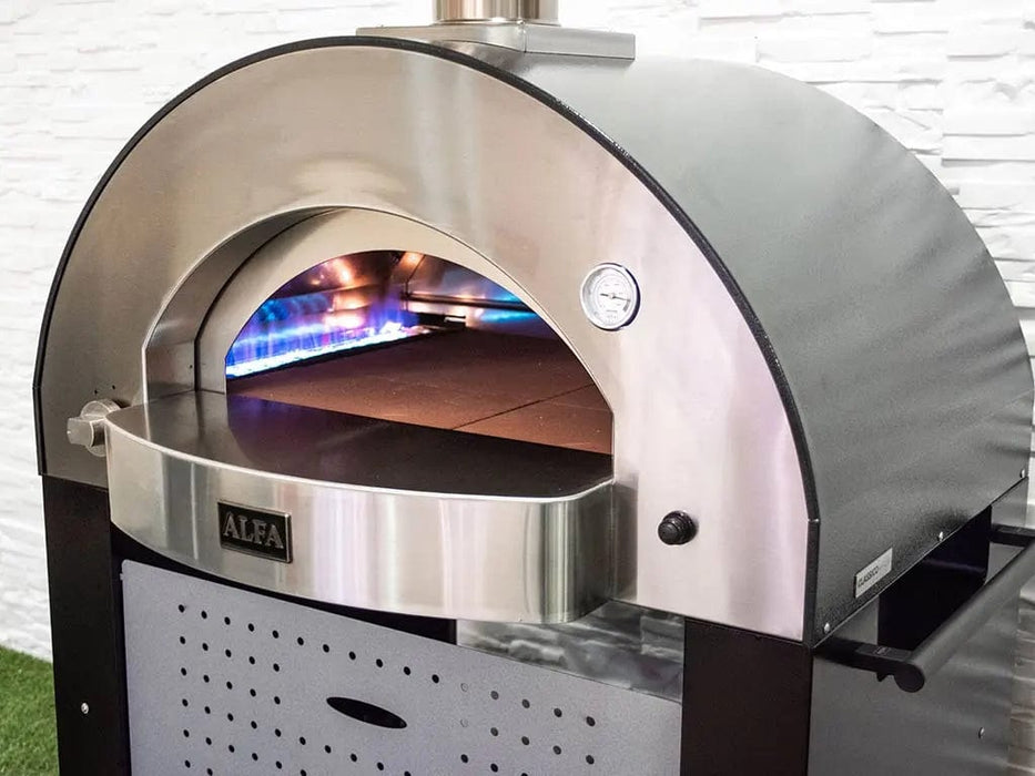 Alfa Forni Alfa Classico 4 Pizze Gas Pizza Oven (Ardesia Grey) FXCL-4P-MGRA-U Barbecue Finished - Gas 812555036997