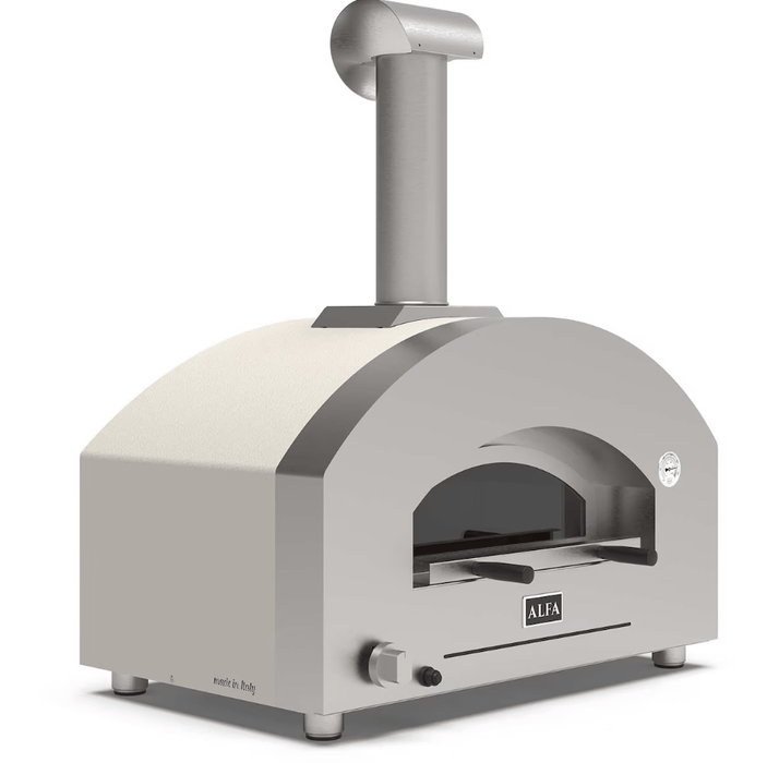 Alfa Forni Alfa Futuro 2 Pizze Gas-Fired Pizza Oven (White Stone) Barbecue Finished - Gas