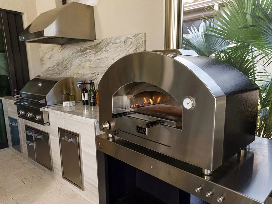 Alfa Forni Alfa Futuro 2 Pizze Gas-Fired Pizza Oven (Wrinkle Black) Barbecue Finished - Gas