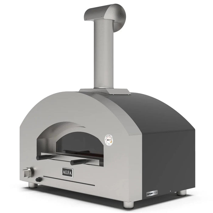 Alfa Forni Alfa Futuro 2 Pizze Gas-Fired Pizza Oven (Wrinkle Black) Barbecue Finished - Gas
