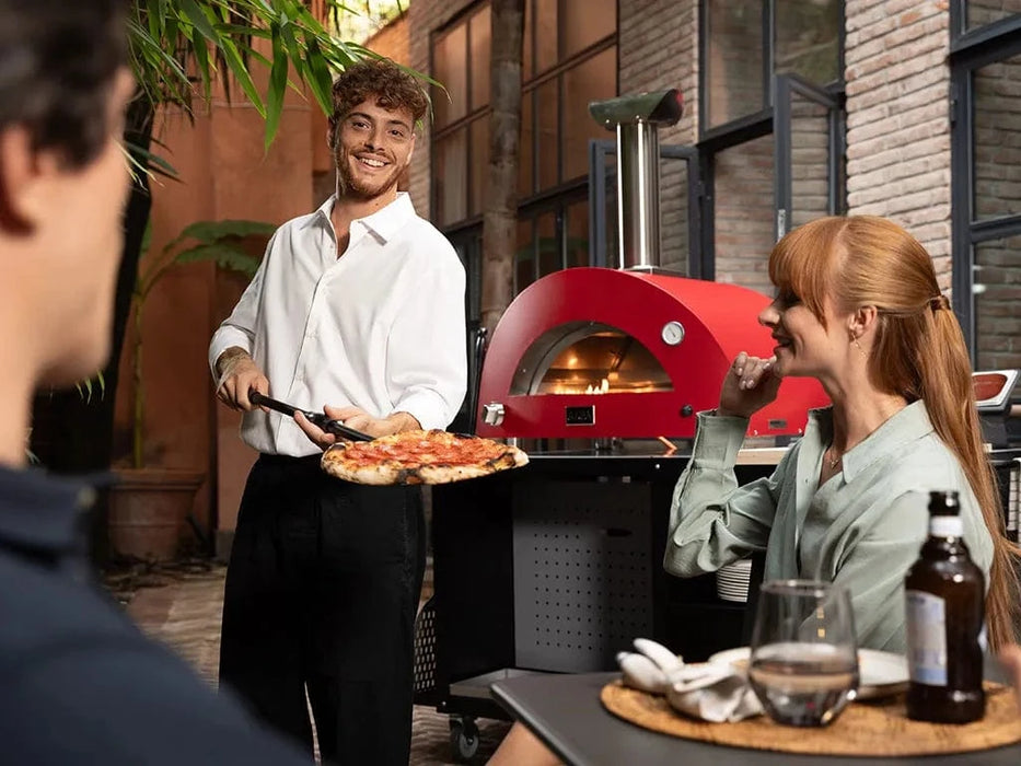 Alfa Forni Alfa Moderno 3 Pizze Gas-Fired Pizza Oven (Ruby Red) Barbecue Finished - Gas
