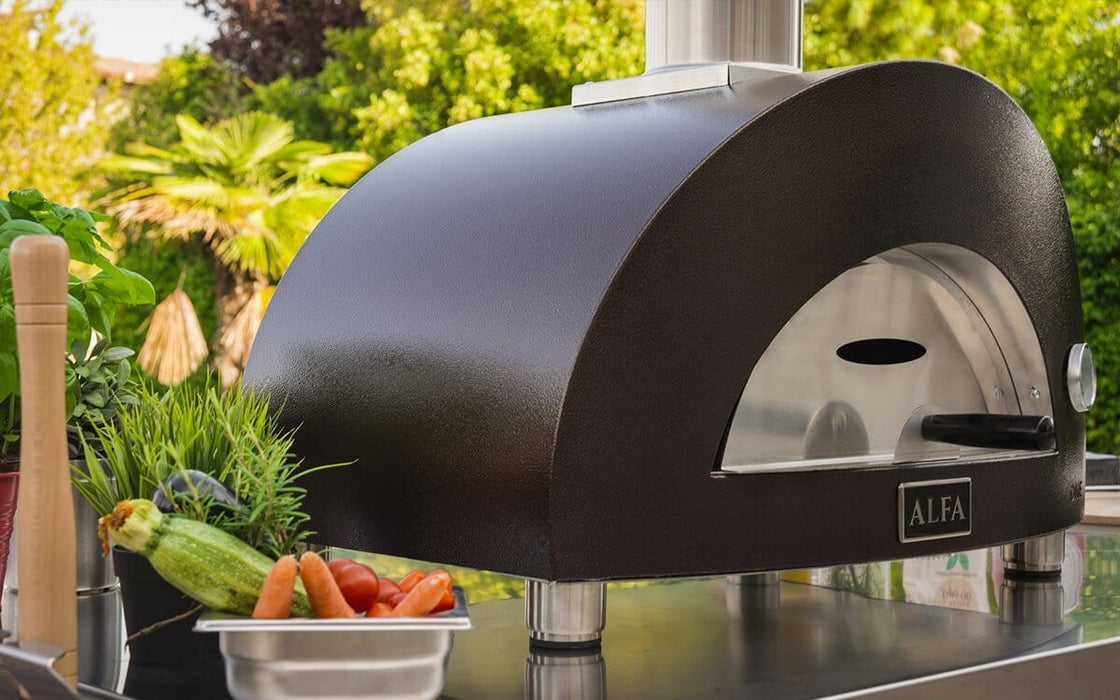 Alfa Forni Alfa NANO Wood-Fired Pizza Oven FXONE-LRAM Barbecue Finished - Charcoal