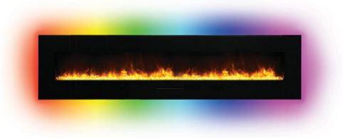 Amantii Amantii 26" Wall/Flush-Mount Linear Electric Fireplace w/ Steel Surround WM-FML-26-3223-STL Fireplace Finished - Electric