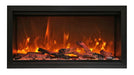 Amantii Amantii 34" Symmetry Extra Tall Clean Face Electric Fireplace Built-In Log & Glass w/ Surround SYM-34-XT Fireplace Finished - Electric
