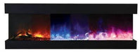 Amantii Amantii 50" Symmetry Extra Tall Clean Face Electric Fireplace Built-In Log & Glass w/ Surround SYM-50-XT Fireplace Finished - Electric