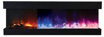 Amantii Amantii 60" Symmetry Clean Face Electric Fireplace Built-In Log & Glass w/ Surround SYM-60 Fireplace Finished - Electric