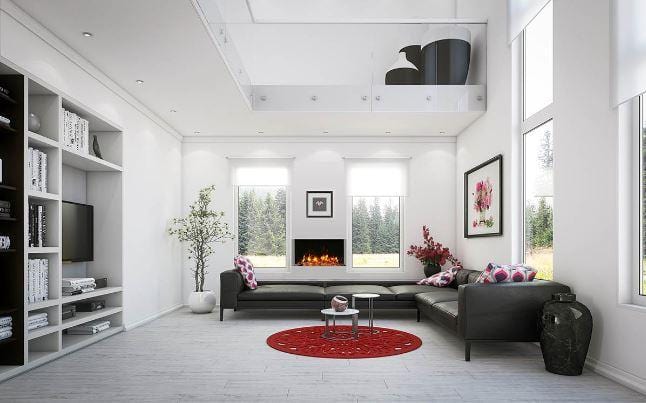 Amantii Amantii 60" Tru-View Slim 3-sided Indoor / Outdoor Electric Fireplace 60-TRV-slim Fireplace Finished - Electric