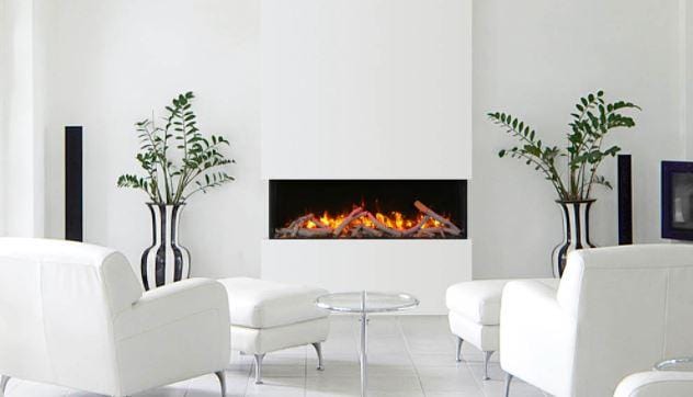 Amantii Amantii 60" Tru-View Slim 3-sided Indoor / Outdoor Electric Fireplace 60-TRV-slim Fireplace Finished - Electric