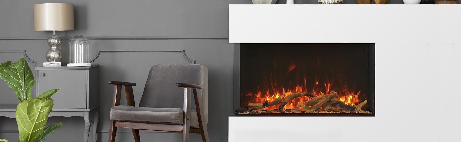 Amantii Amantii 72" Tru-View Extra Tall 3-sided Indoor / Outdoor Electric Fireplace 72-TRV-XT-XL Fireplace Finished - Electric
