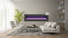 Amantii Amantii 72" Wall/Flush-Mount Linear Electric Fireplace w/ Steel Surround WM-FML-72-7823-STL Fireplace Finished - Electric