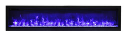 Amantii Amantii 74" Symmetry Clean Face Electric Fireplace Built-In Log & Glass w/ Surround SYM-74 Fireplace Finished - Electric