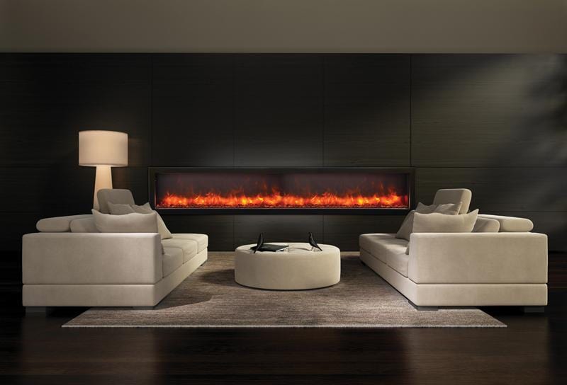 Amantii Amantii 88" Panorama Deep Indoor / Outdoor Built-in Electric Fireplace BI-88-DEEP-OD Fireplace Finished - Electric