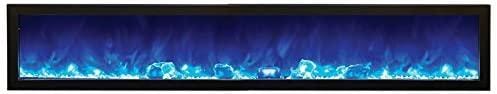 Amantii Amantii 88" Panorama Slim Indoor / Outdoor Built-in Electric Fireplace BI-88-SLIM-OD Fireplace Finished - Electric