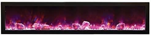 Amantii Amantii 88" Panorama Slim Indoor / Outdoor Built-in Electric Fireplace BI-88-SLIM-OD Fireplace Finished - Electric