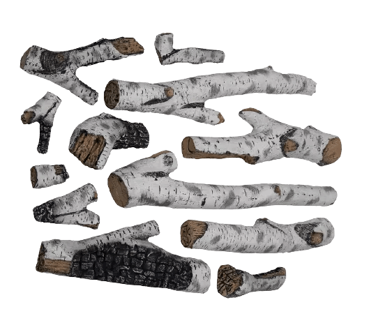 Amantii Amantii Designer Birch Media Kit (12" Logs) - DESIGN-MEDIA-BIRCH-12PCE-LARGE DESIGN-MEDIA-BIRCH-12PCE-LARGE Fireplace Accessories