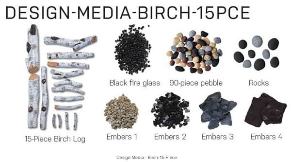 Amantii Amantii Designer Birch Media Kit - DESIGN-MEDIA-BIRCH-15PCE DESIGN-MEDIA-BIRCH-15PCE Fireplace Accessories