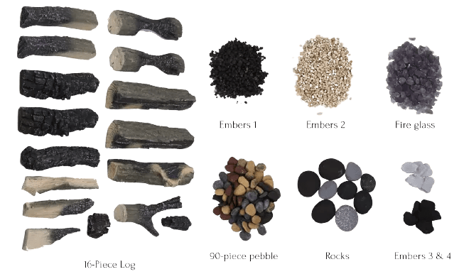 Amantii Amantii Designer Split Log Media Kit - DESIGN-MEDIA-SPLITLOG-16PCE DESIGN-MEDIA-SPLITLOG-16PCE Fireplace Accessories