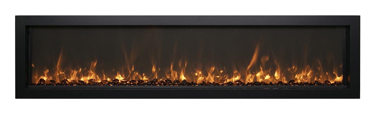 Amantii Amantii Panorama Extra Slim 60 Indoor / Outdoor Built-in Electric Fireplace BI-60-XTRASLIM Fireplace Finished - Electric