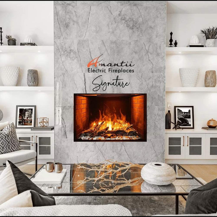 Amantii Amantii Signature 38 Built-In Electric Fireplace BI-TRD-38-SIG Fireplace Finished - Electric