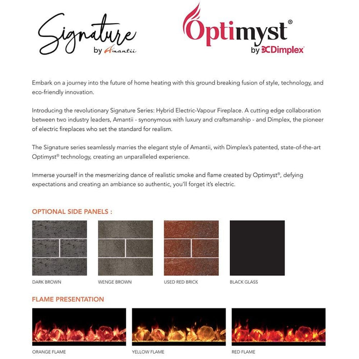 Amantii Amantii Signature 38 Built-In Electric Fireplace BI-TRD-38-SIG Fireplace Finished - Electric