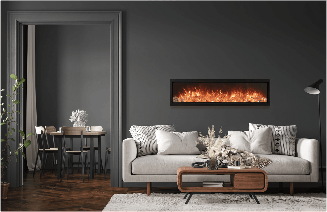 Amantii Amantii Symmetry Bespoke 100 Indoor / Outdoor Built-in Electric Fireplace SYM-100-BESPOKE Fireplace Finished - Electric