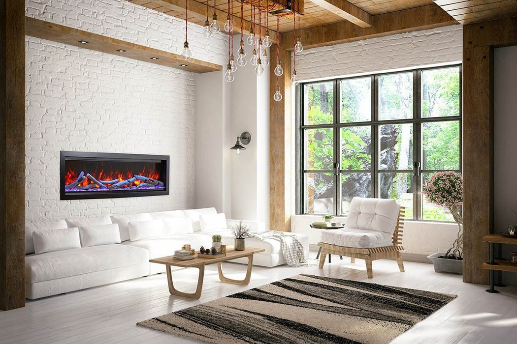 Amantii Amantii Symmetry Bespoke 74 Indoor / Outdoor Built-in Electric Fireplace SYM-74-BESPOKE Fireplace Finished - Electric