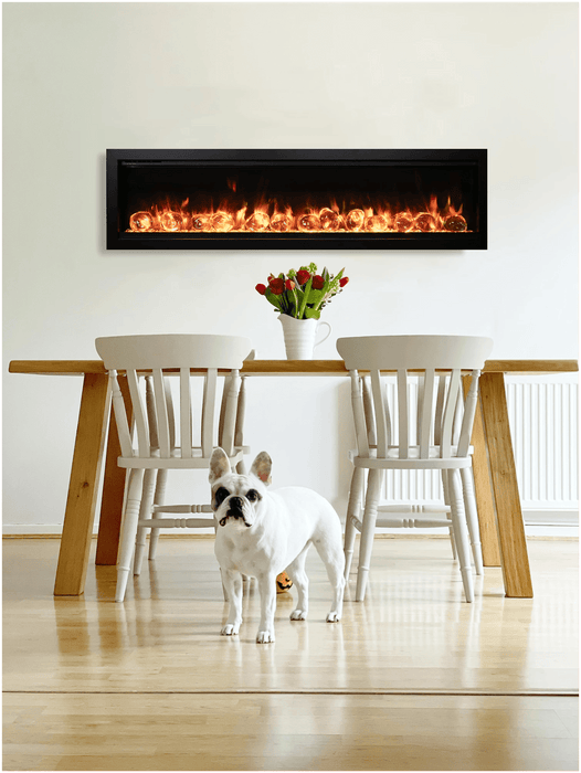 Amantii Amantii Symmetry Bespoke 88 Indoor / Outdoor Built-in Electric Fireplace SYM-88-BESPOKE Fireplace Finished - Electric