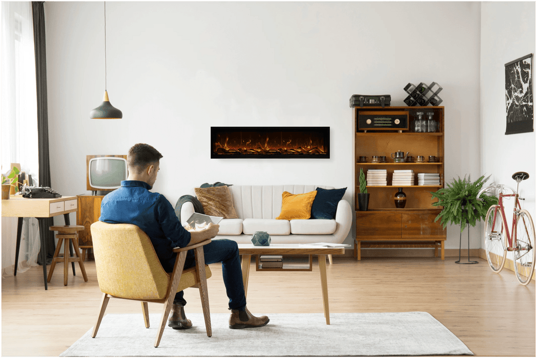 Amantii Amantii Symmetry Bespoke Xtra Tall 100 Electric Fireplace SYM-100-XT-BESPOKE Fireplace Finished - Electric