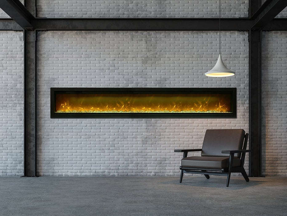 Amantii Amantii Symmetry Clean Face 100 Electric Fireplace Built-In Log & Glass w/ Surround SYM-100 Fireplace Finished - Electric