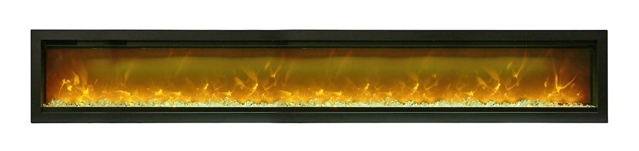 Amantii Amantii Symmetry Clean Face 100 Electric Fireplace Built-In Log & Glass w/ Surround SYM-100 Fireplace Finished - Electric