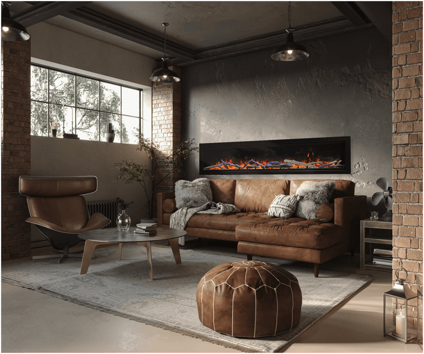 Amantii Amantii Symmetry Lumina 88 Built-In Electric Fireplace SYM-88-LUMINA Fireplace Finished - Electric