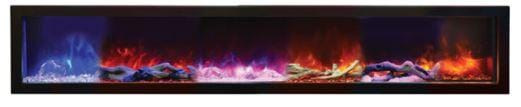 Amantii Amantii Tru-View Deep 72 3-Sided Built-In Electric Fireplace 72-TRU-VIEW-XL Fireplace Finished - Electric