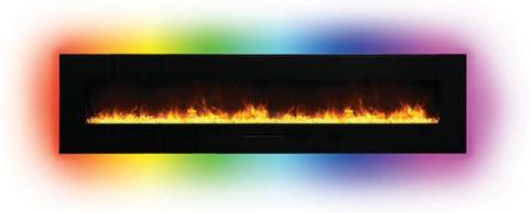 Amantii Amantii Wall/Flush-Mount 34" Electric Fireplace w/ Steel Surround WM-FML-34-4023-STL Fireplace Finished - Electric