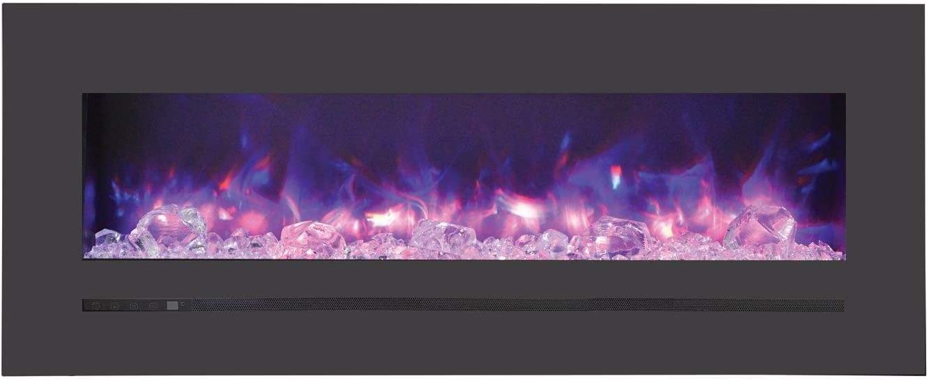 Amantii Amantii Wall/Flush-Mount 48" Electric Fireplace w/ Steel Surround WM-FML-48-5523-STL Fireplace Finished - Electric
