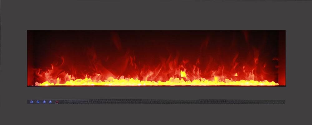 Amantii Amantii Wall/Flush-Mount 48" Electric Fireplace w/ Steel Surround WM-FML-48-5523-STL Fireplace Finished - Electric
