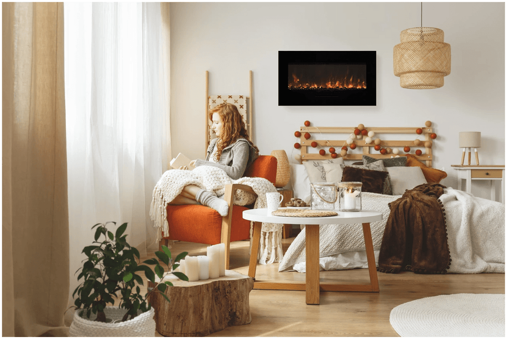 Amantii Amantii Wall/Flush-Mount 50" Electric Fireplace WM-FM-50-BG-3 Fireplace Finished - Electric