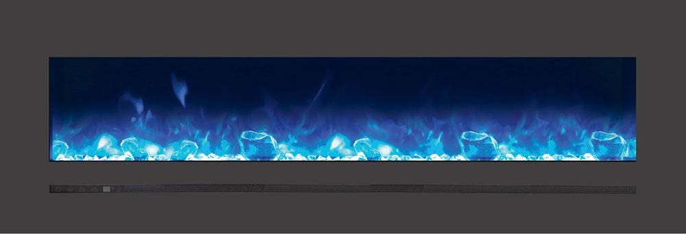Amantii Amantii Wall/Flush-Mount 60" Electric Fireplace w/ Steel Surround WM-FML-60-6623-STL Fireplace Finished - Electric