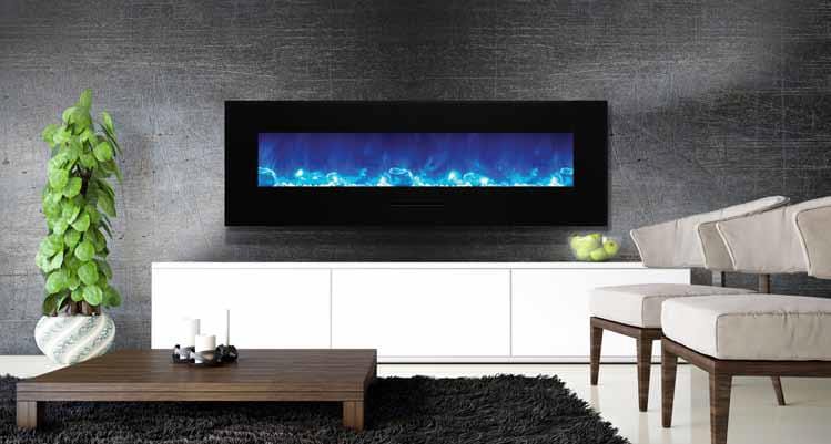 Amantii Amantii Wall/Flush-Mount 60" Electric Fireplace WM-FM-60-7023-BG Fireplace Finished - Electric